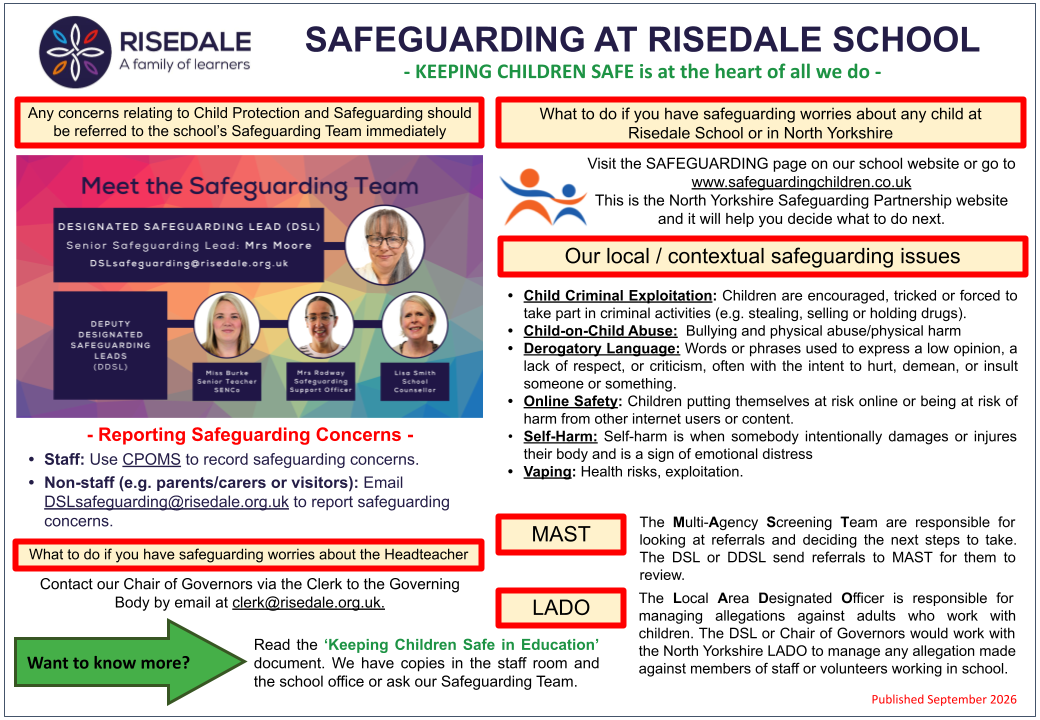 Safeguarding at Risedale School